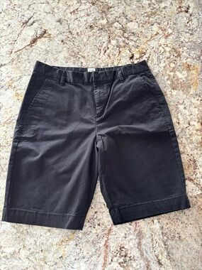 GAP Men's Black Flat Front Chino Shorts